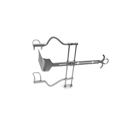 Balfour Abdominal Retractor W/ Fixed Side Blades - 4" Deep